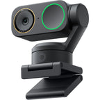 Insta360 Link 2 Pro video conferencing camera with adjustable lens and sleek black design, ideal for professional virtual meetings.