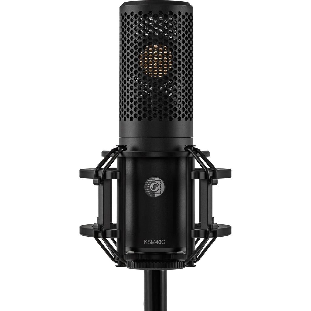 Shure KSM40C condenser microphone with professional build and cardioid polar pattern for studio and live sound applications.