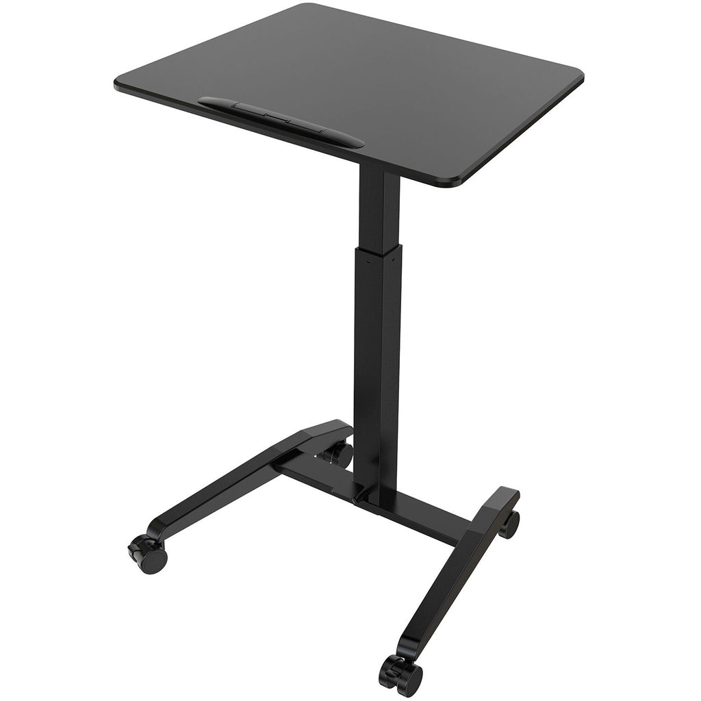 K&M 12186 laptop desk stand with adjustable height and ergonomic design, suitable for comfortable laptop use.
