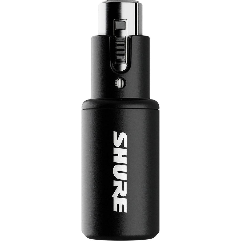 Shure MVX2U Gen 2 USB audio interface with XLR and USB ports, compact design, and professional audio equipment features.