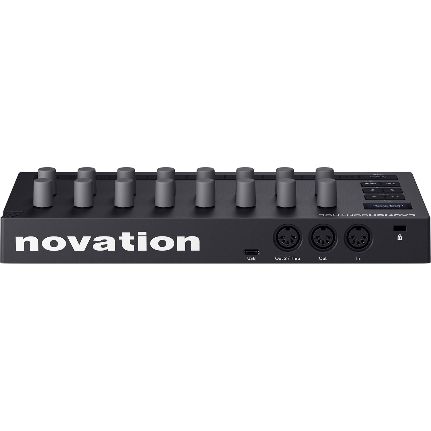 Novation Launch Control 3 MIDI controller with colorful knobs and pads for music production and live performance.