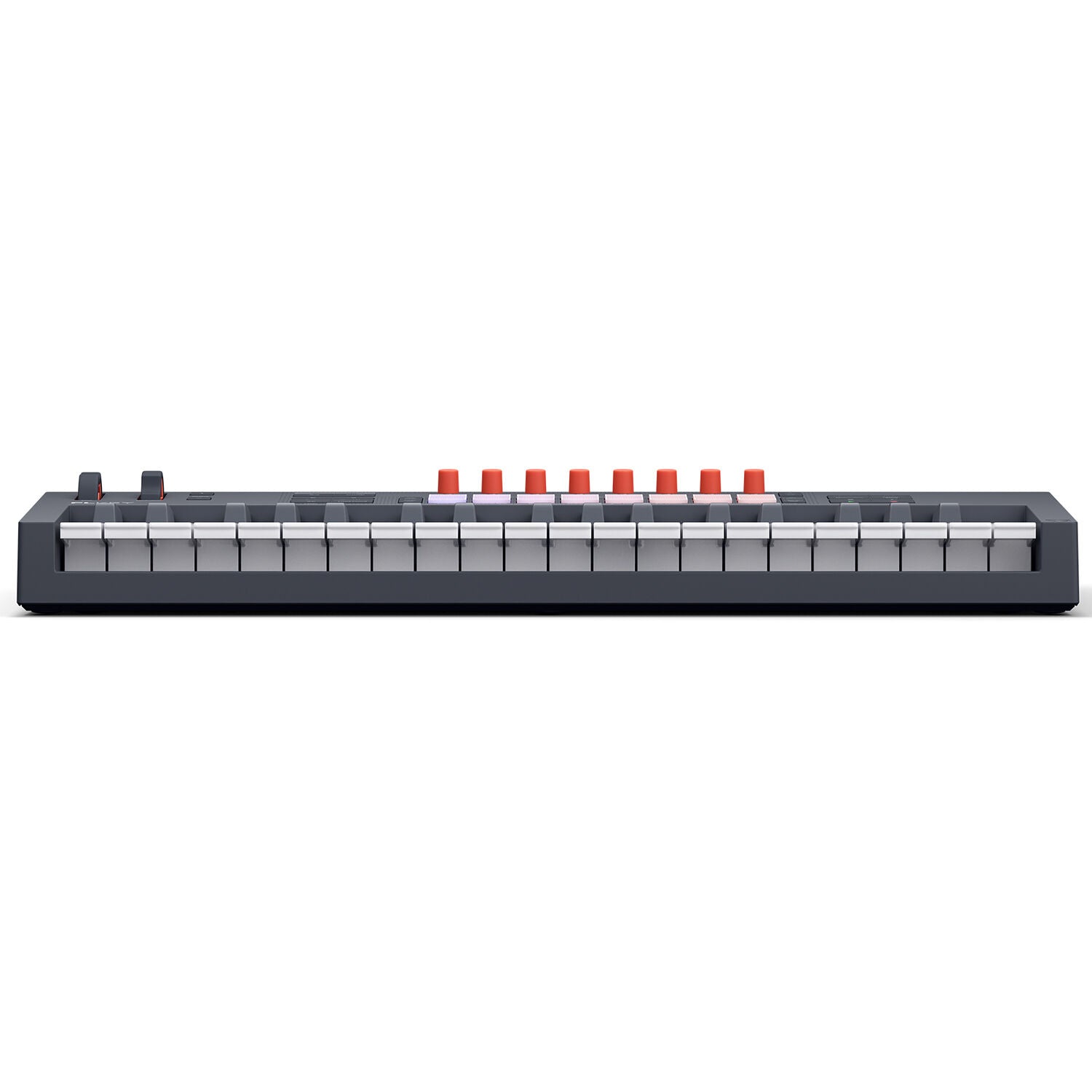 Novation FLkey 2 49 MIDI keyboard with 49 velocity-sensitive keys and control knobs, designed for music production and performance.