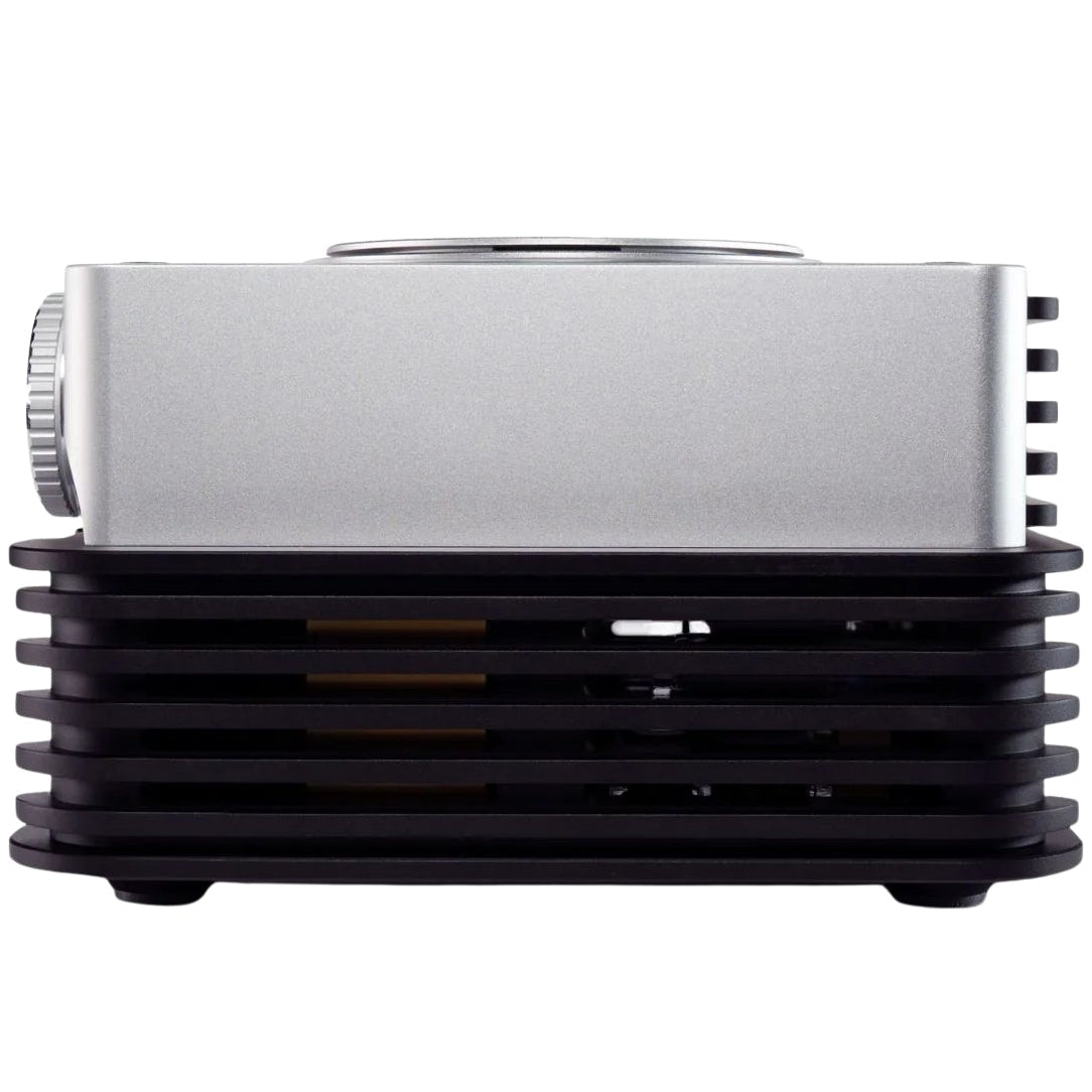 iFi Audio iDSD Phantom headphone amplifier and DAC device showing front panel with control knobs and input ports.