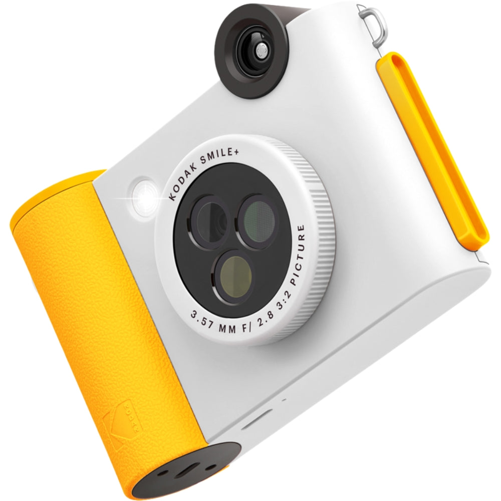 Kodak Smile+ instant compact camera with colorful design and lens, ready for instant photo printing and fun photography.