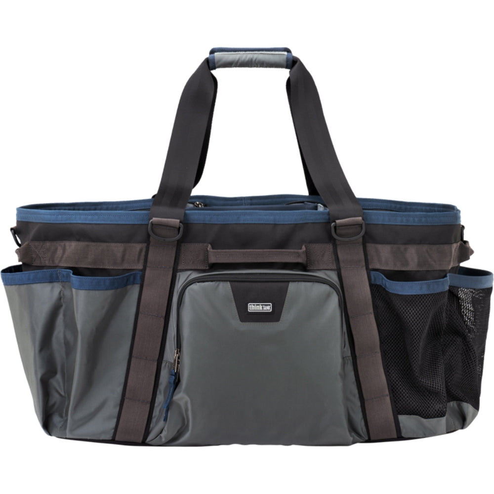 Think Tank Freeway Longhaul video equipment bag with padded compartments and sturdy handles for professional gear transport.