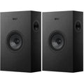 KEF Q4 Meta in-wall and outdoor speaker showing sleek black design with grille cover and mounting frame for discreet installation.