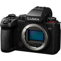 Panasonic Lumix S5M2 video camera with large lens, black body, and professional controls for high-quality filmmaking.
