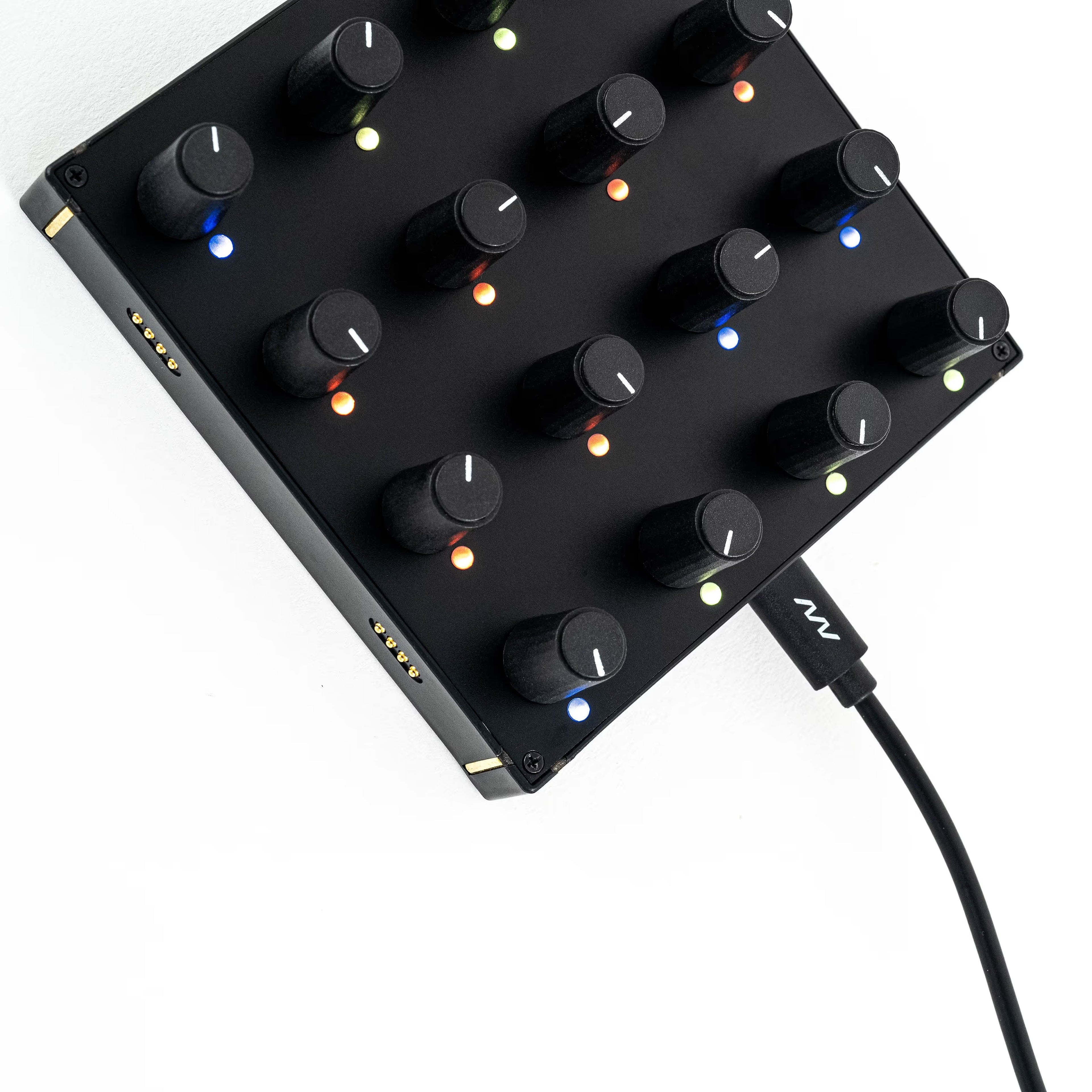 Intech Studio PO16 Linear Series 3 MIDI controller with knobs and buttons for music production and digital interface control.