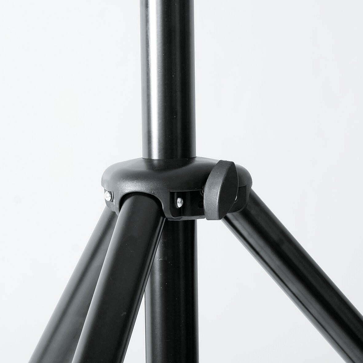 K&M 21436 PA speaker stands with adjustable height and sturdy design, perfect for optimal sound placement.