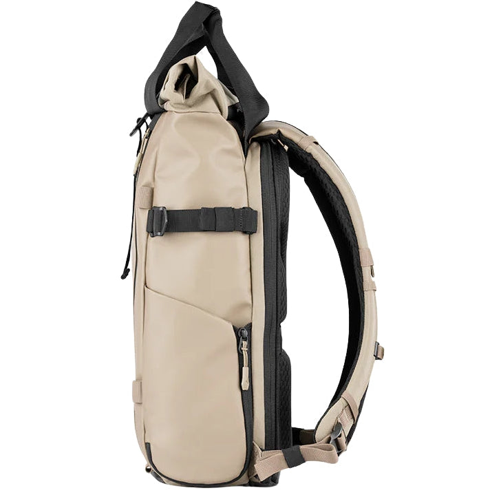 Wandrd Prvke bag designed for video equipment, showing its compact, durable black case with multiple compartments and adjustable straps.