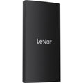 Lexar SL300 portable external SSD drive with sleek black design and compact size for fast data storage and transfer