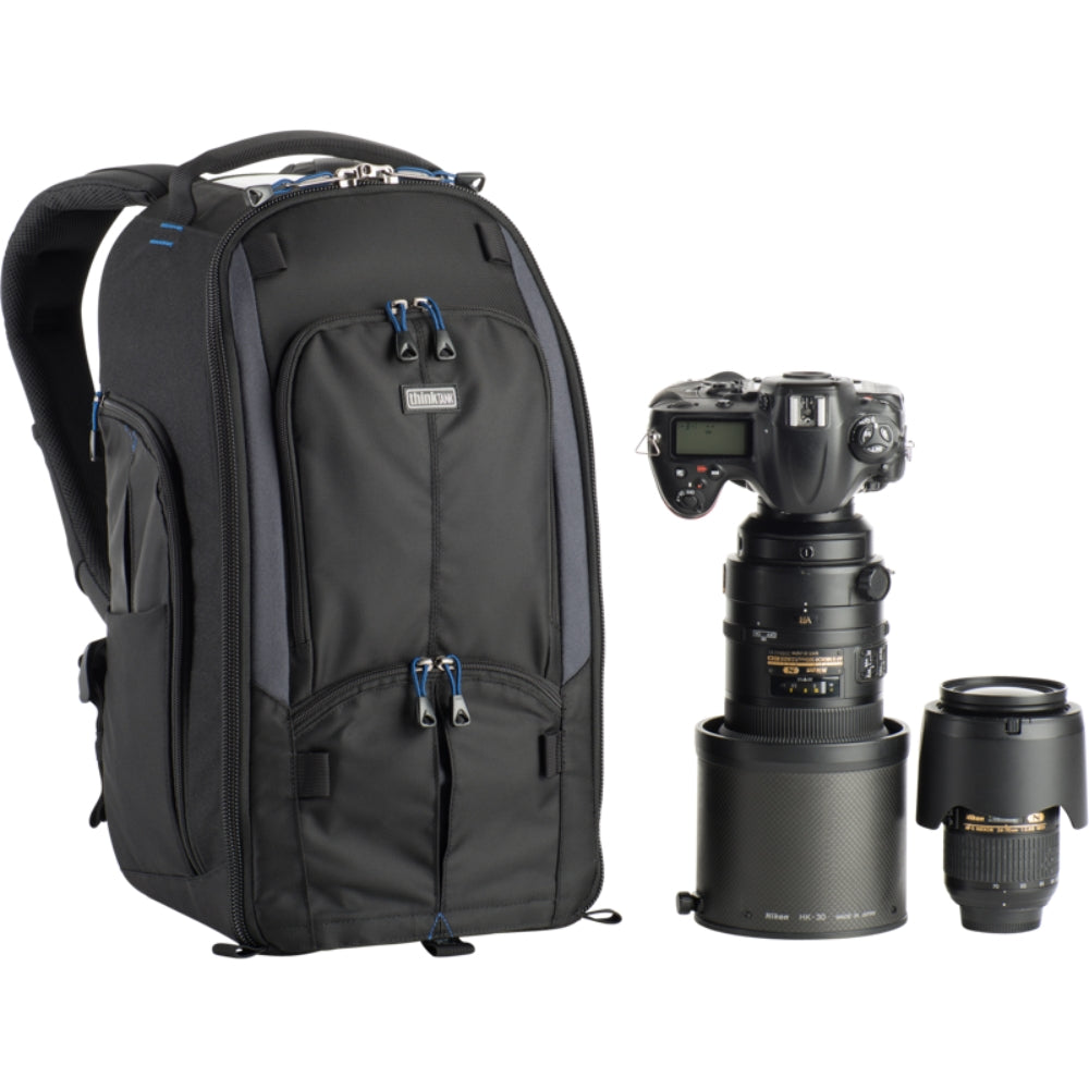 Think Tank StreetWalker Pro V2.0 video equipment bag with padded compartments, black durable design, and multiple carry handles.