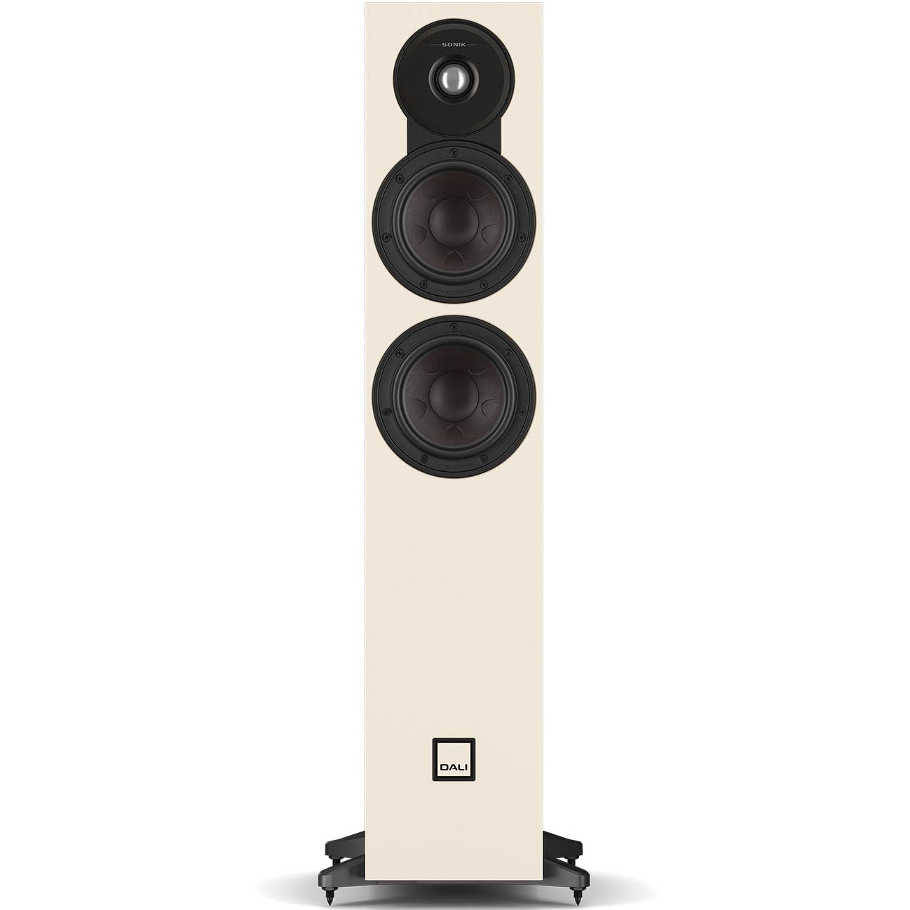 DALI Sonik 5 passive floorstanding speakers with sleek black finish and modern design for high-quality home audio.