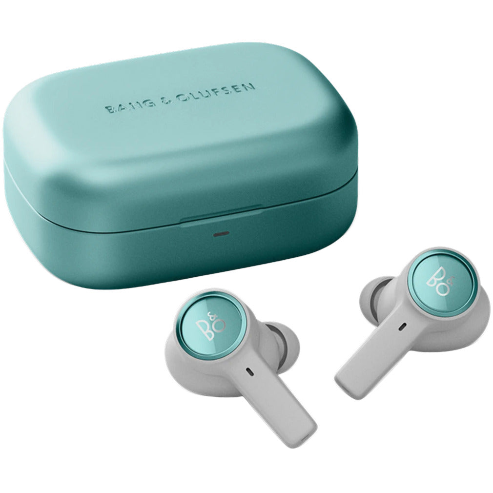 Wireless in-ear headphones from Bang & Olufsen Beoplay Eleven with sleek black earbuds and inline remote on a white background.