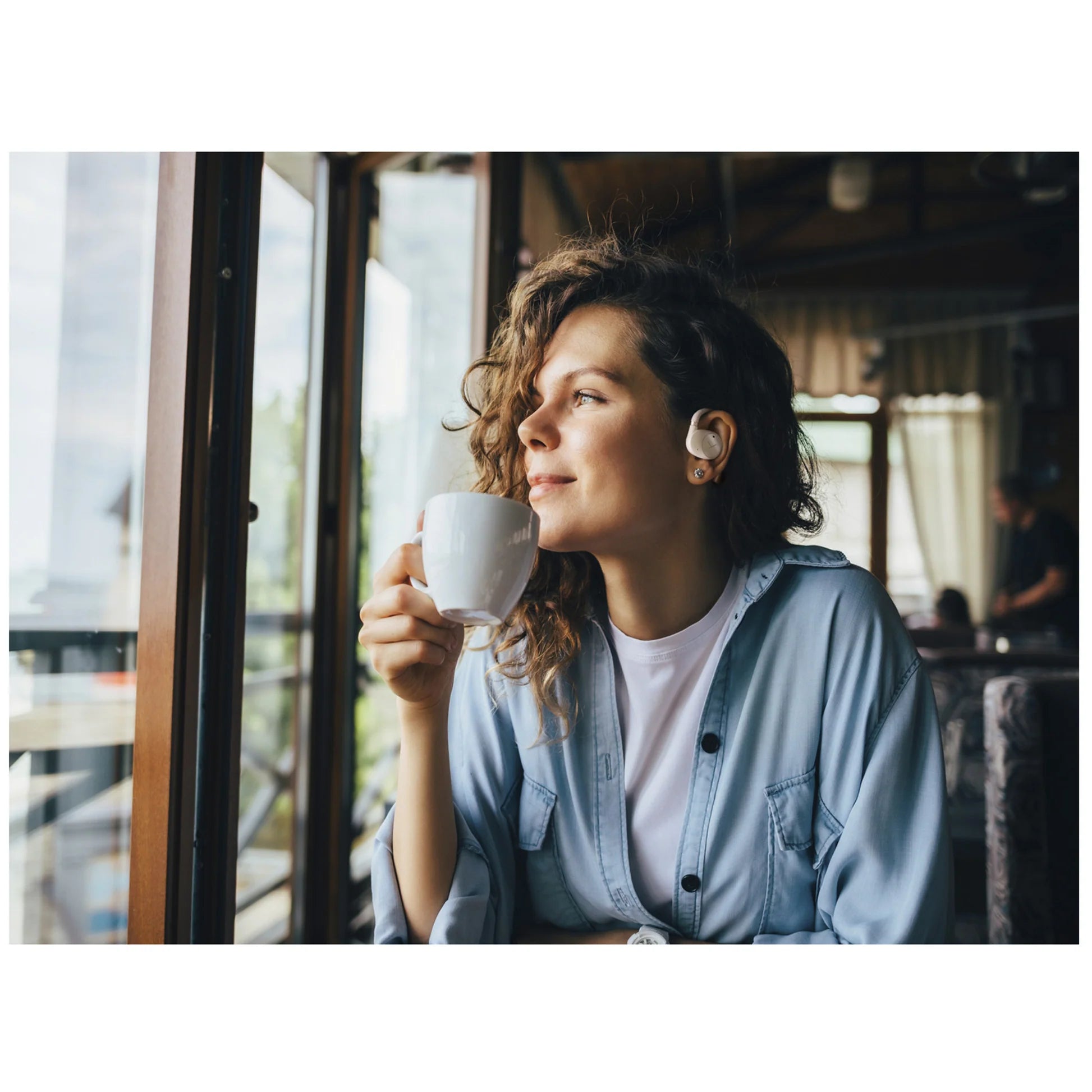 Beyerdynamic Verio 200 wireless in-ear headphones with black earbuds and inline remote, designed for clear audio and comfort