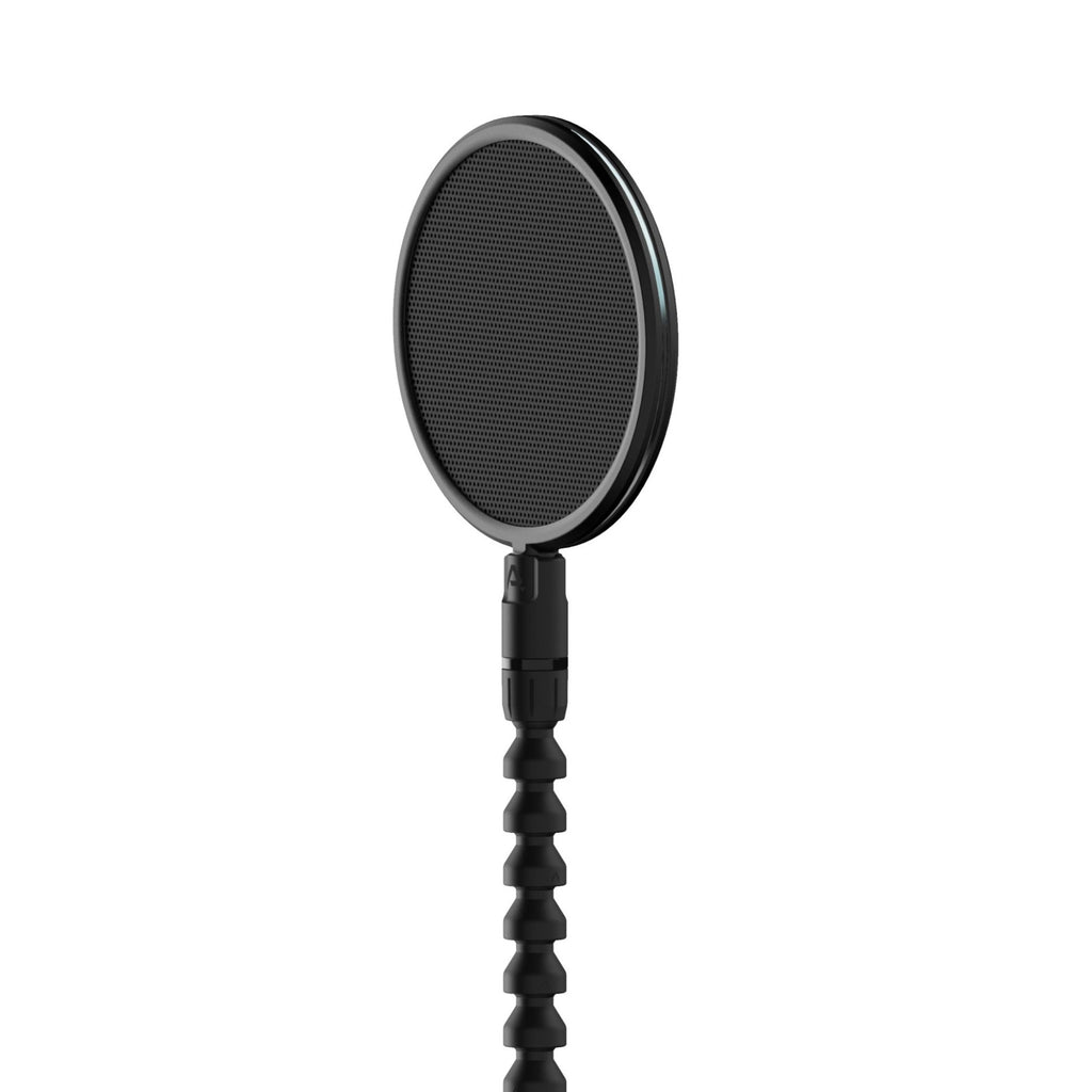 Metal pop filter set from Pop Audio designed for microphones, featuring three durable metal screen filters for clear vocal recordings.