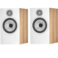 Bowers & Wilkins 606 S3 passive bookshelf speakers with black finish and front grille, designed for high-quality home audio.