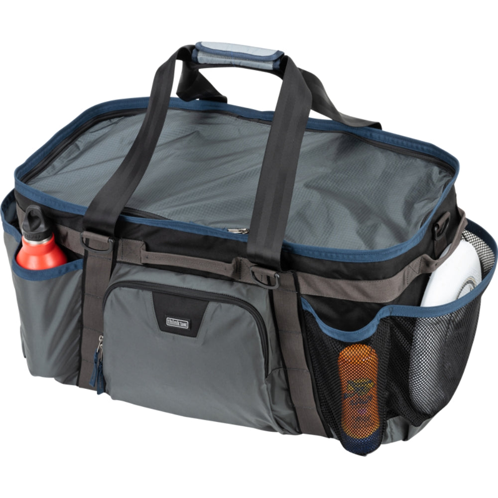 Think Tank Freeway Longhaul video equipment bag with padded compartments and sturdy handles for professional gear transport.