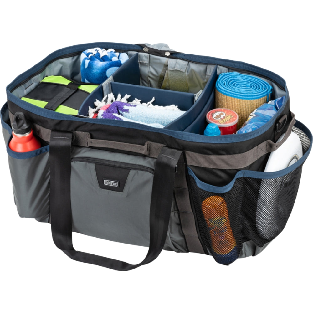 Think Tank Freeway Longhaul video equipment bag with padded compartments and adjustable straps, designed for professional gear transport.