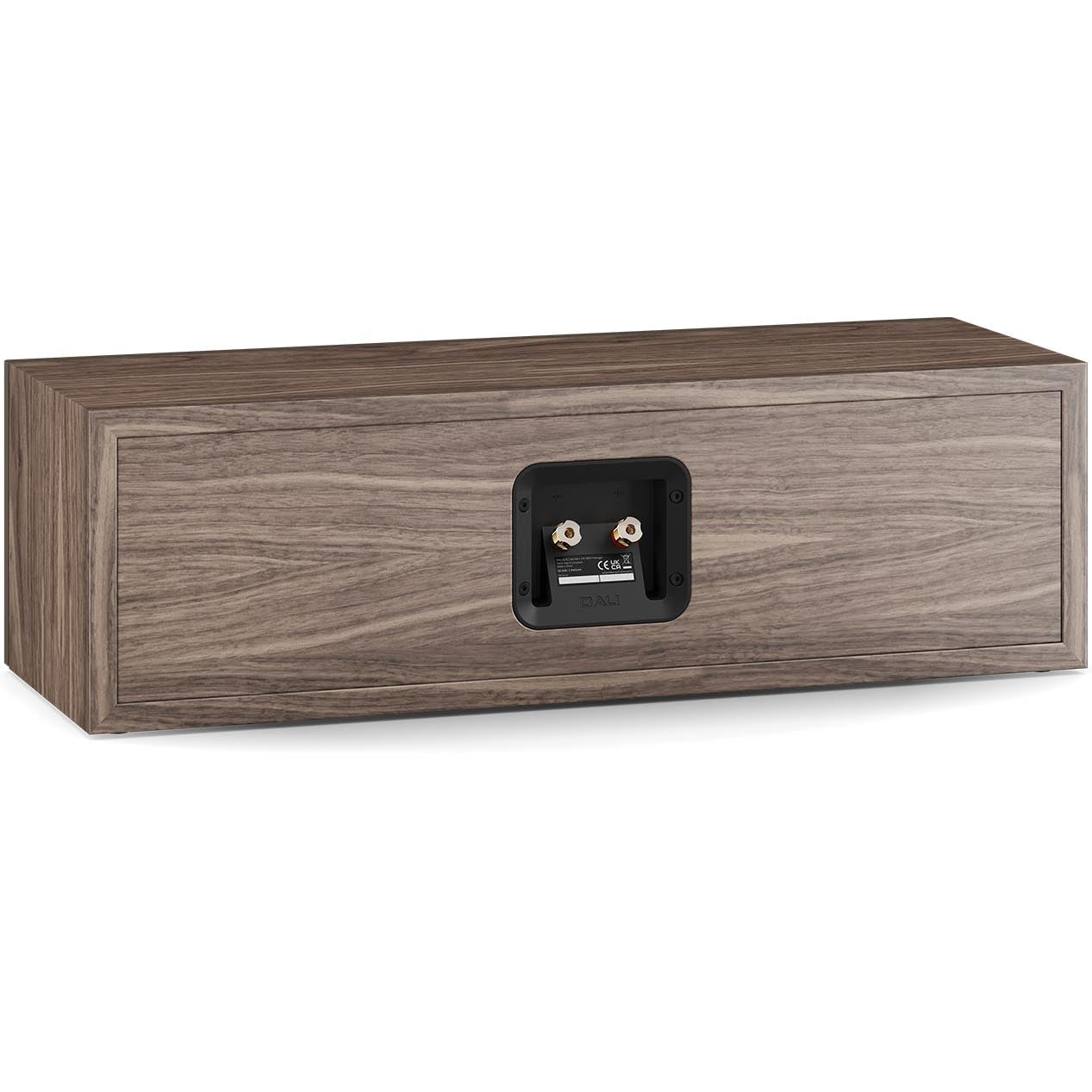 DALI Sonik Cinema center speaker with sleek black enclosure and driver grille, designed for high-quality home theater audio.