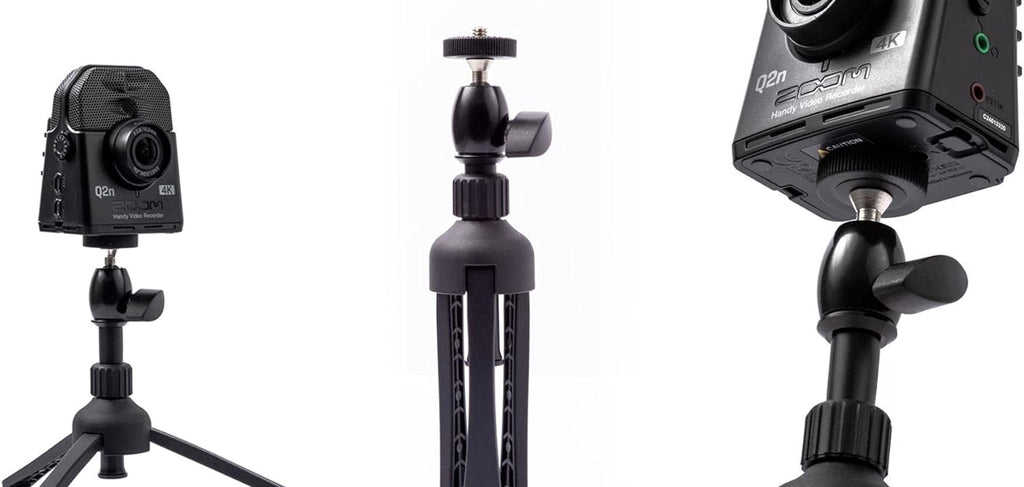 Zoom TPS-5 desktop microphone stand with adjustable arm and sturdy base for professional audio recording setups.