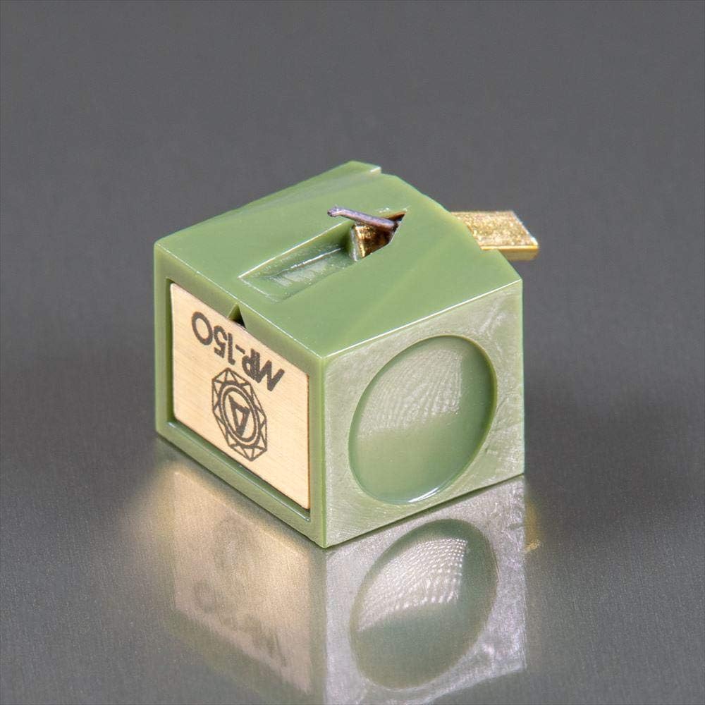 Nagaoka JN-P150 turntable stylus with fine tip for accurate vinyl record playback, shown in close-up.