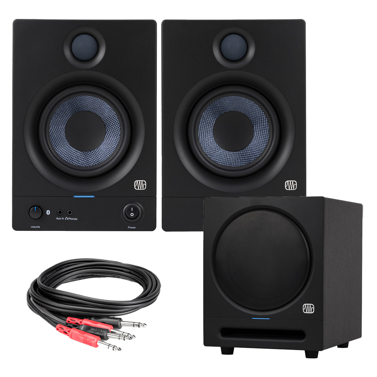 Presonus Eris 5 BT 2nd Gen (Pair, Black) + Presonus Eris SUB 8 BT 2nd Gen Bundle