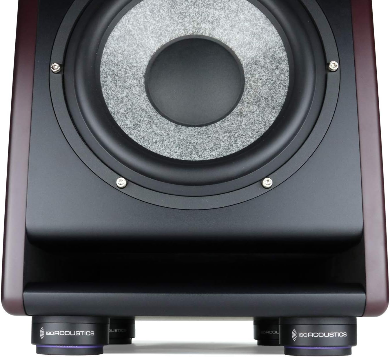 IsoAcoustics ISO-Puck 76 studio monitor stand isolator with rubber padding for improved sound clarity and vibration control