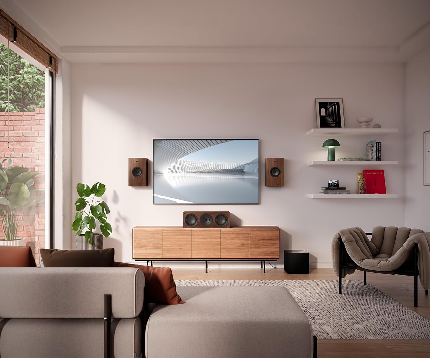 KEF Q4 Meta (Pair, Walnut)