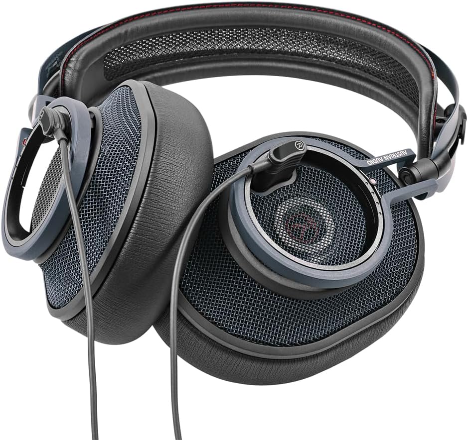Austrian Audio The Composer wired headphones with over-ear design, black ear cups, and headband, showcasing high-quality audio craftsmanship.