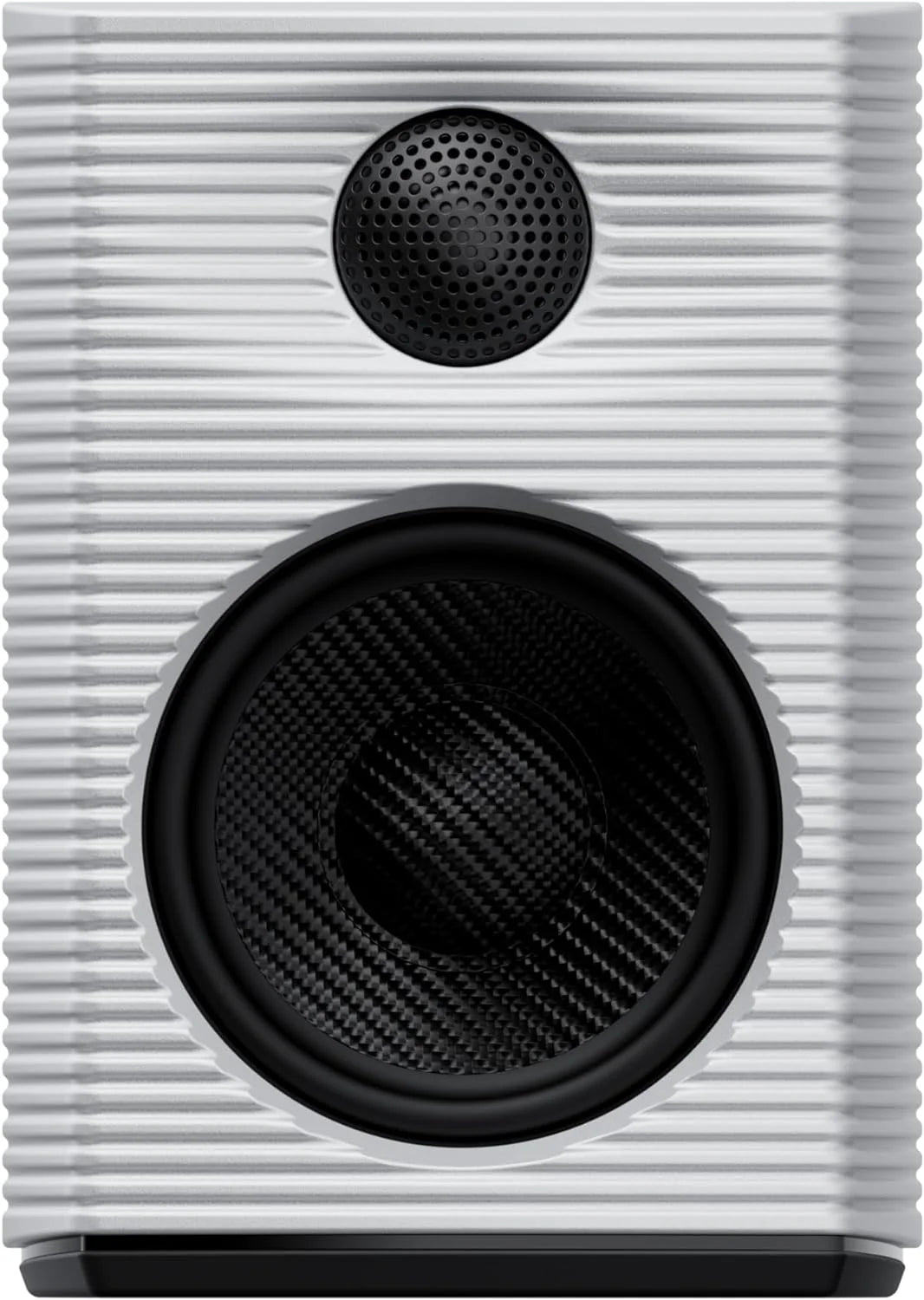 FiiO SP3 BT desktop speakers with compact design and sleek black finish, featuring Bluetooth connectivity and modern audio controls.