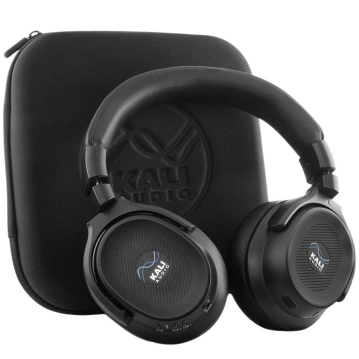 Kali Audio HP-1 studio headphones with black padded ear cups and adjustable headband, designed for professional audio monitoring.