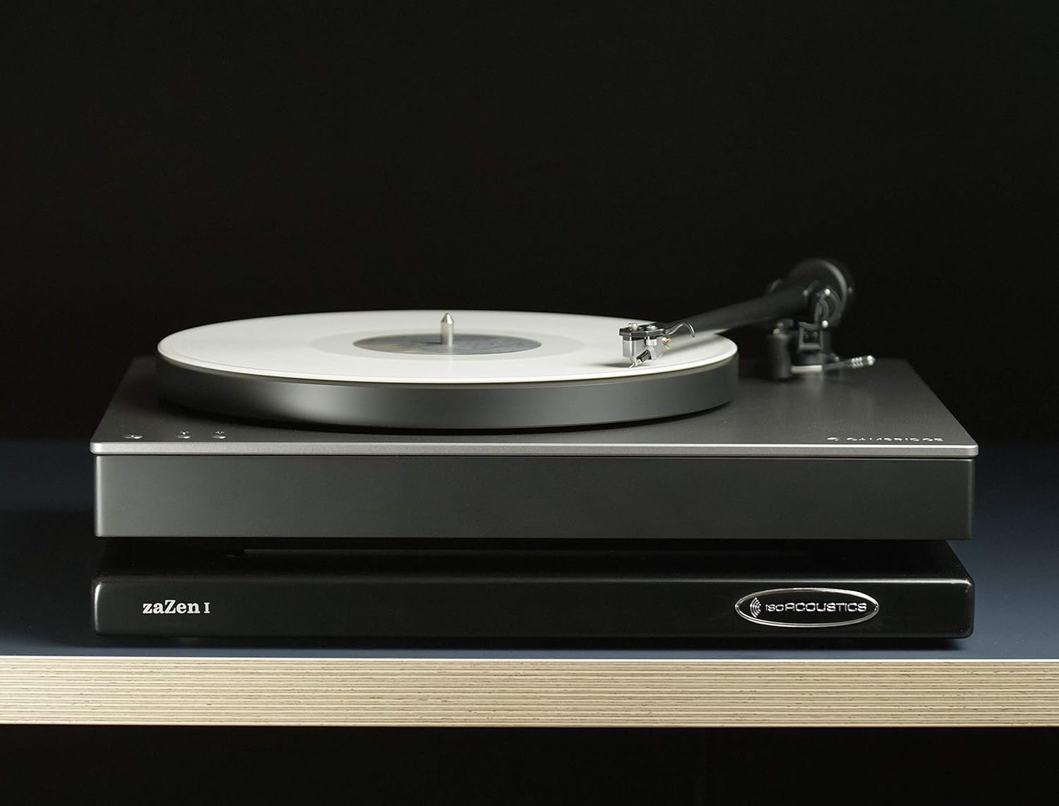 IsoAcoustics zaZen I studio monitor stands with sleek design, supporting audio equipment for improved sound clarity.
