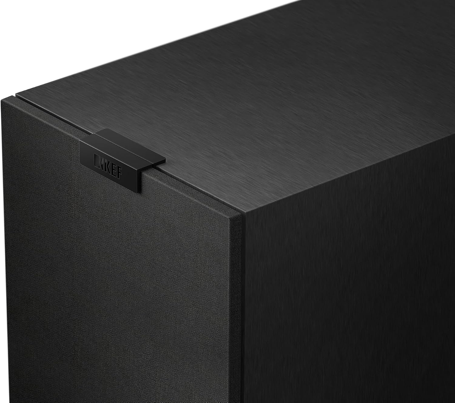KEF Q1 Meta passive bookshelf speakers with sleek black finish and compact design, ideal for home audio systems.