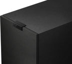 KEF Q Concerto Meta passive bookshelf speakers with sleek black cabinets and driver details visible in the image.
