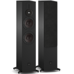 DALI Sonik 7 passive floorstanding speakers with sleek black finish and multiple drivers for high-quality sound.
