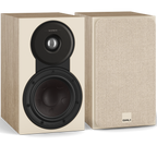 DALI Sonik 1 passive bookshelf speakers with black finish, compact design, and dual drivers for high-quality stereo sound.