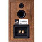 Argon Audio Forus 4 passive bookshelf speakers with wood finish and sleek design, ideal for home audio setup
