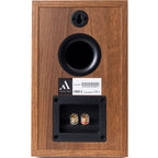 Argon Audio Forus 5 passive bookshelf speakers with wood finish and compact design, ideal for home audio setups.