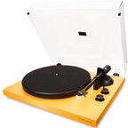 Argon Audio TT MK2 turntable with black matte finish, showing the platter, tonearm, and control buttons on a sleek audio device