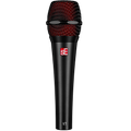 Black sE Electronics V7 dynamic microphone with a sleek design, shown from the front view on a product display.