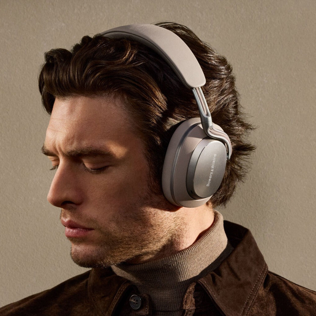 Bowers & Wilkins Px8 S2 wireless headphones with sleek black design, over-ear fit, and premium audio quality.