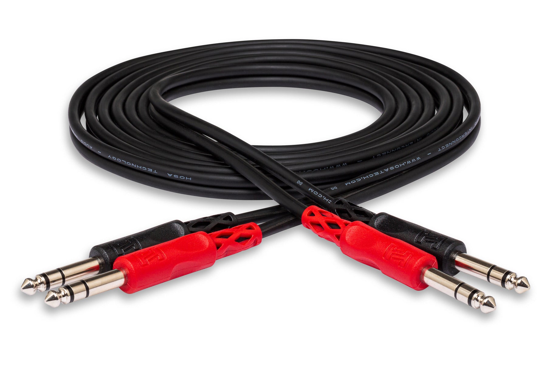 Hosa CSS-200 Dual 6.3mm TRS - Dual 6.3mm TRS cable, full coiled cable view