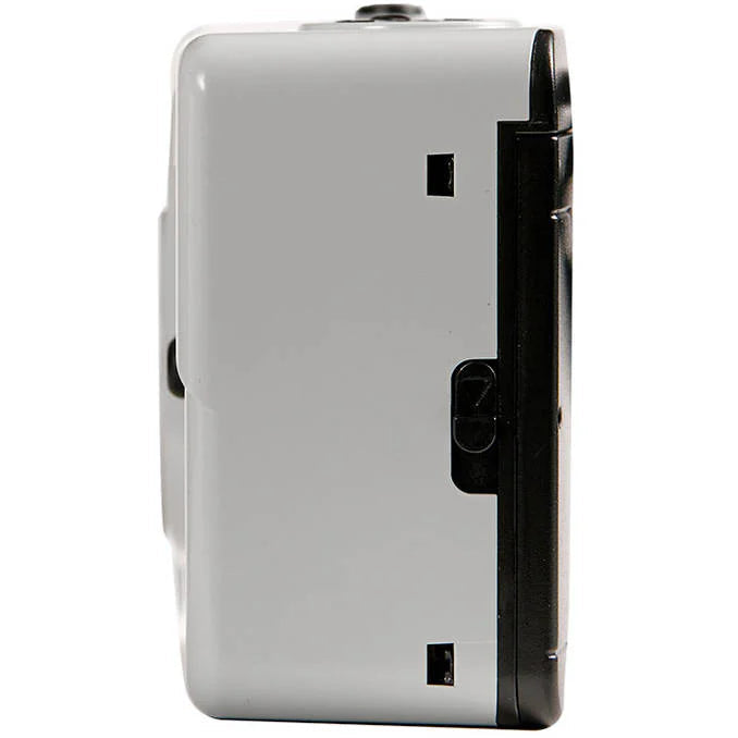 Kodak M35 reusable camera from the instant and compact camera range, showing the camera's black body and lens.