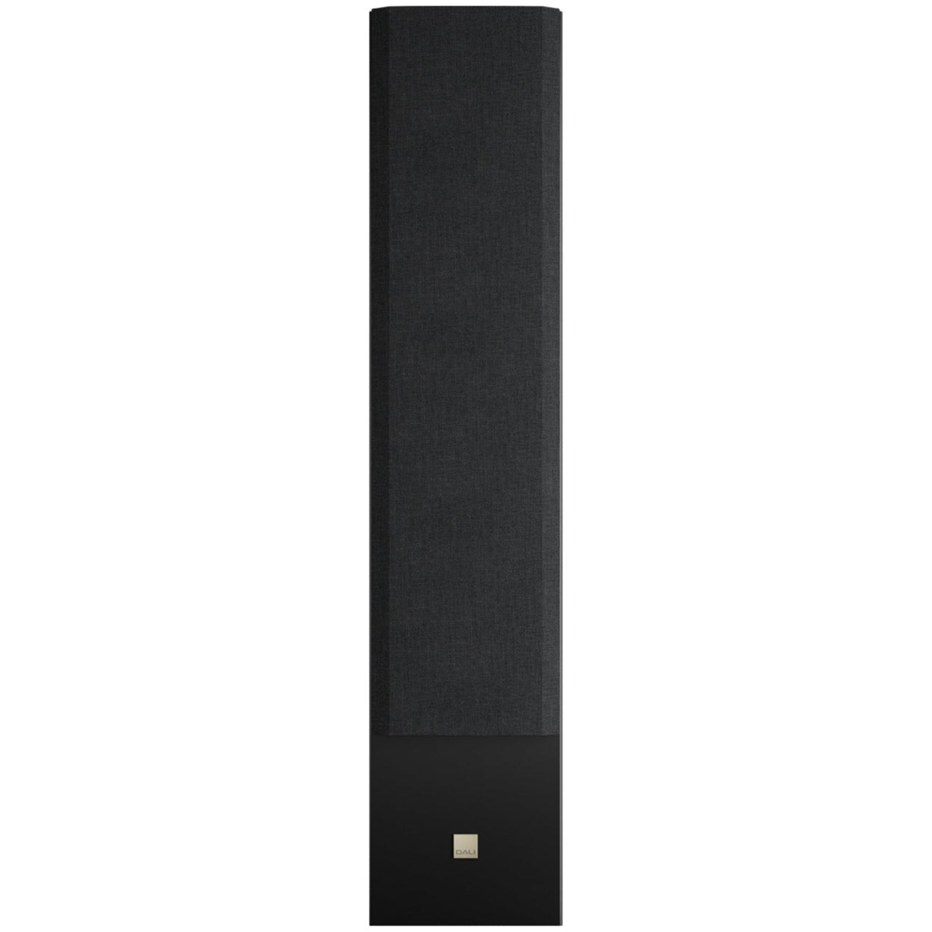 DALI Opticon 8 MK2 passive floorstanding speaker with front grille in black, showcasing its sleek design and speaker drivers.