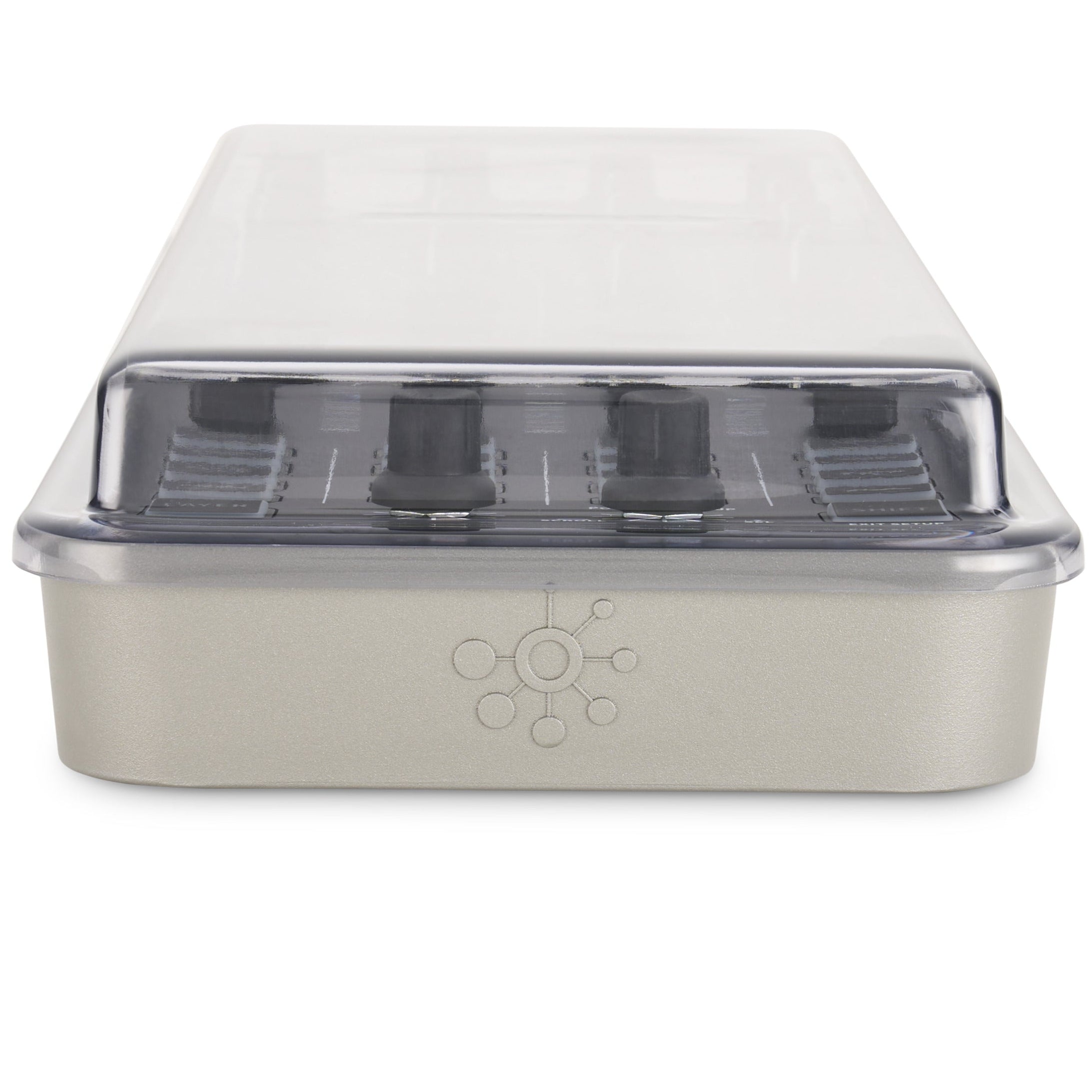 Decksaver Allen & Heath Xone:K3 DJ controller cover, clear protective plastic cover for DJ equipment, front view.