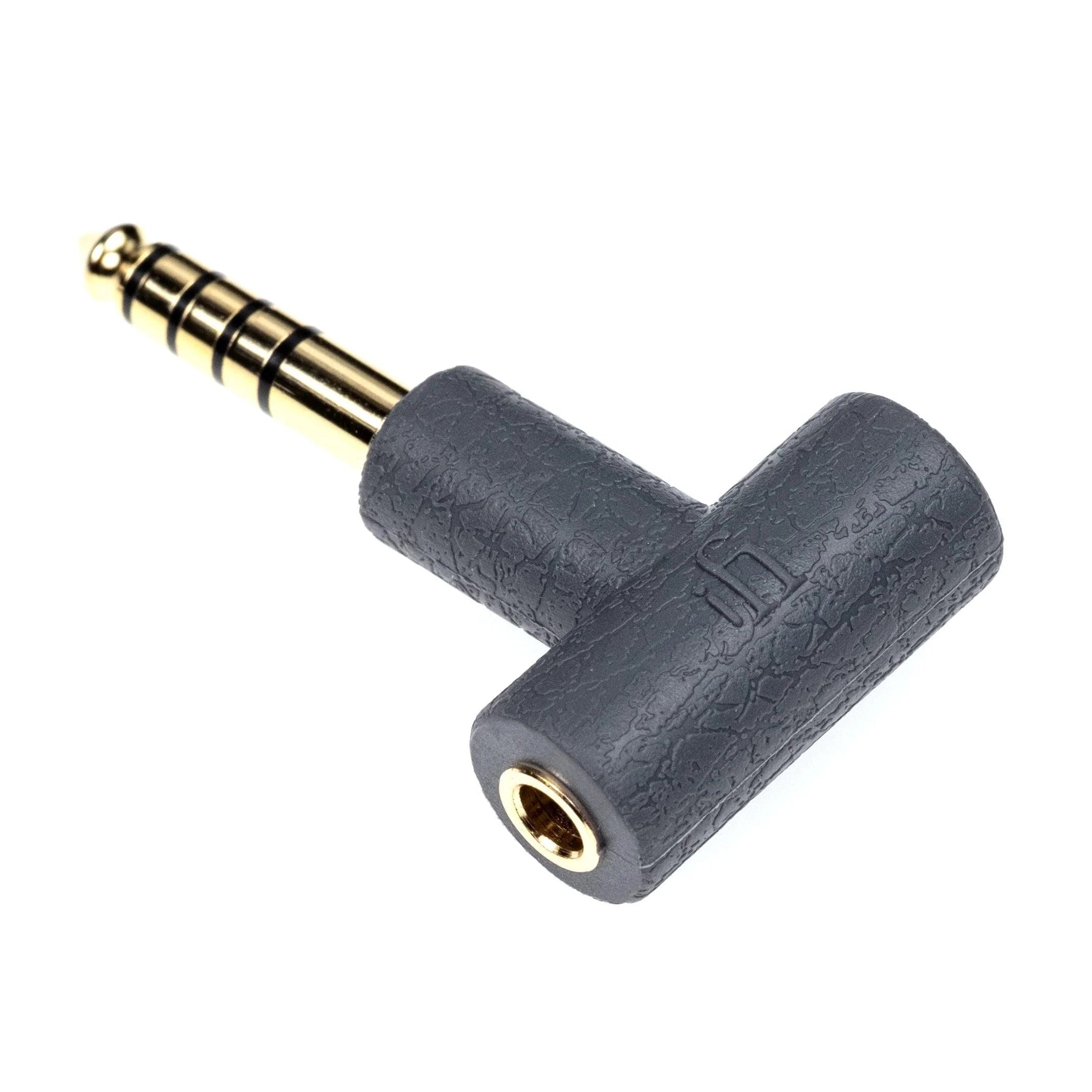 iFi Audio 3.5mm to 4.4mm headphone adapter showing compact metal connector for high-quality audio connection.