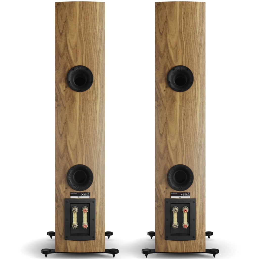 DALI Rubikore 6 passive floorstanding speakers with sleek black finish, showcasing modern design and premium build quality.