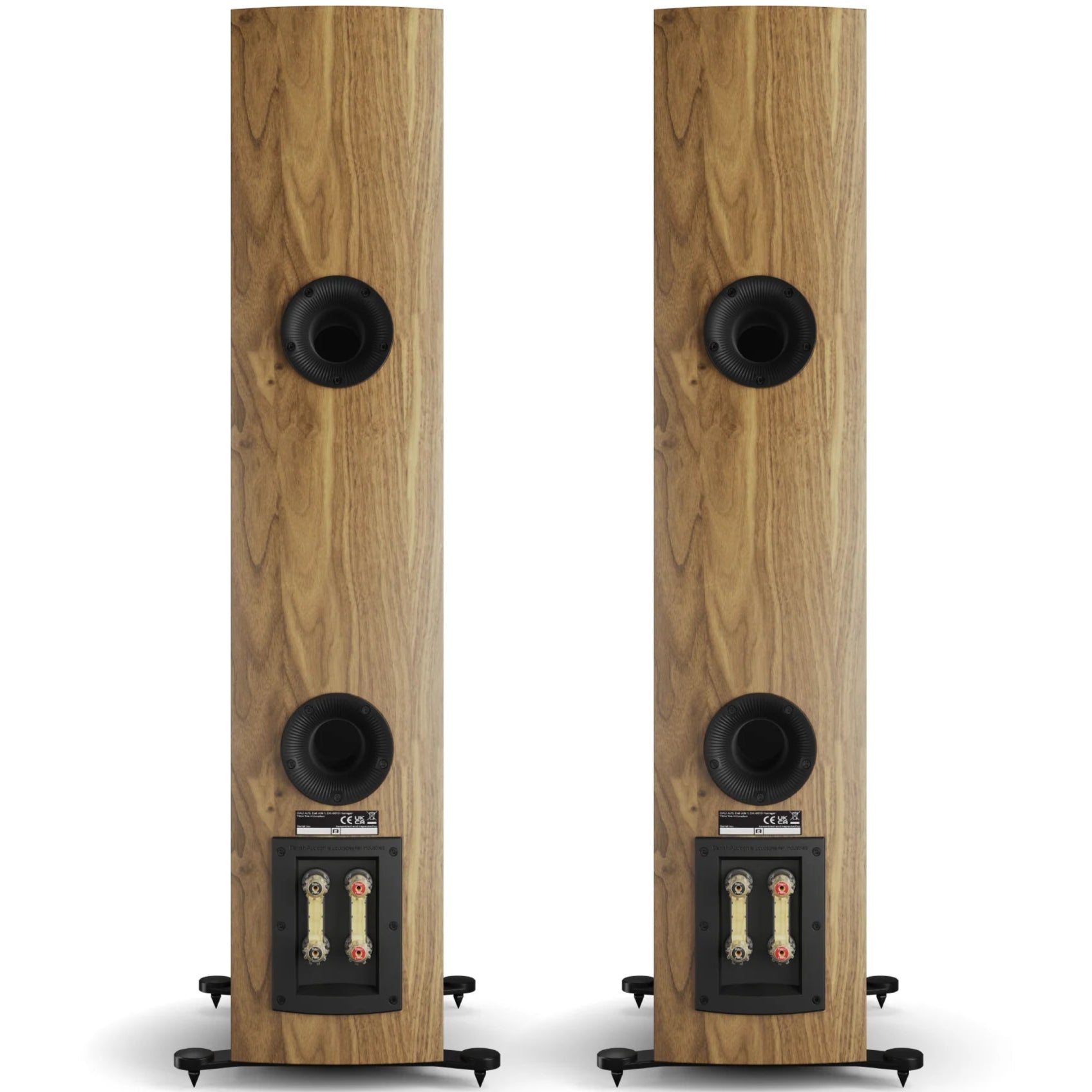 DALI Rubikore 6 passive floorstanding speakers with sleek black finish, showcasing modern design and premium build quality.