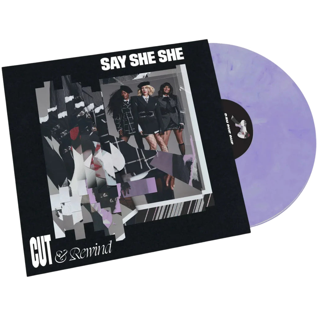 Say She She - Cut & Rewind vinyl LP by drink sum wtr, featuring limited edition lilac-colored indie, rock, and pop music on vinyl.